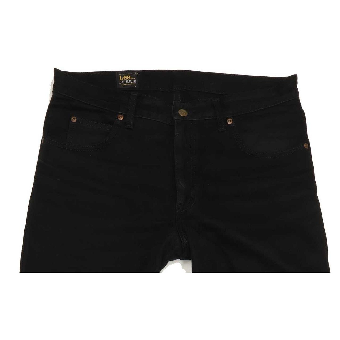 Lee Men Black Straight Regular Jeans W33 L34