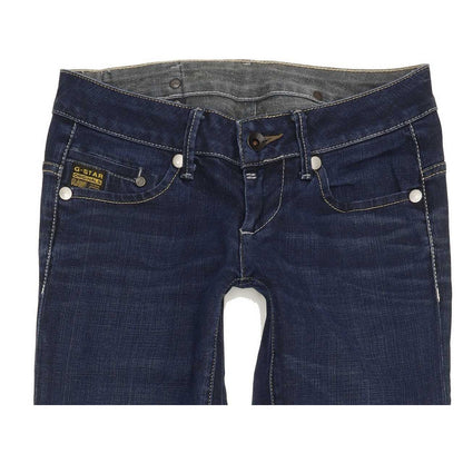 G-Star Midge Women Blue Straight Slim Stretch Jeans W26 L32