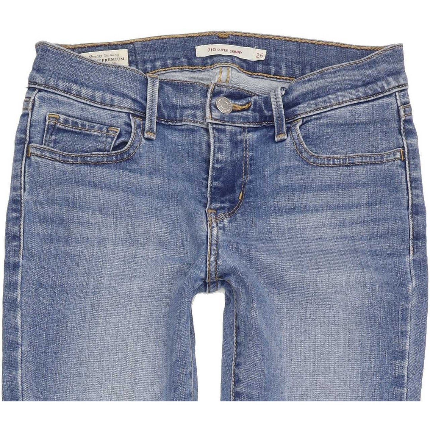 Levi's 710 Super Women Blue Skinny Slim Stretch Jeans W26 L29