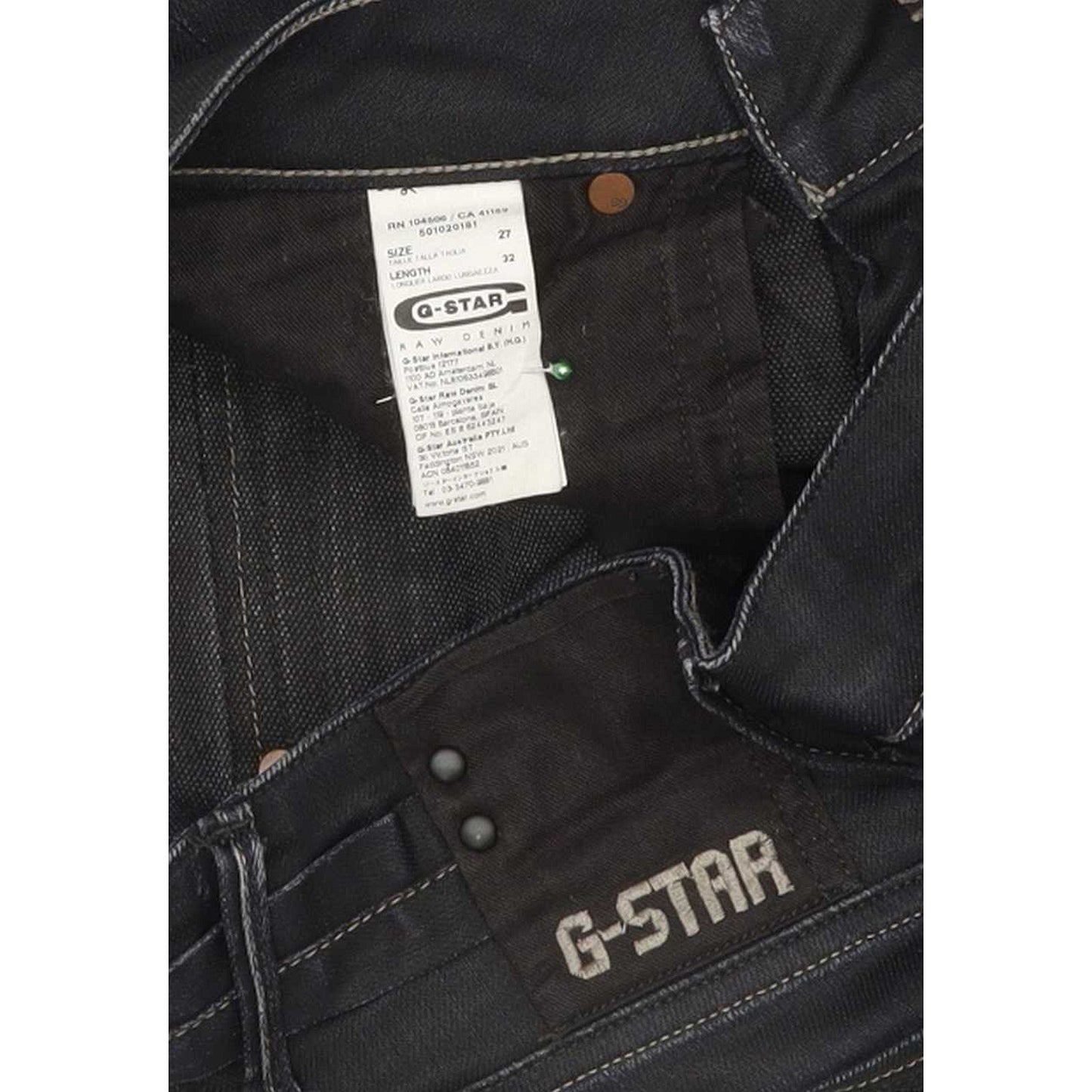 G-Star Corvet Women Navy Straight Slim Stretch Jeans W27 L32
