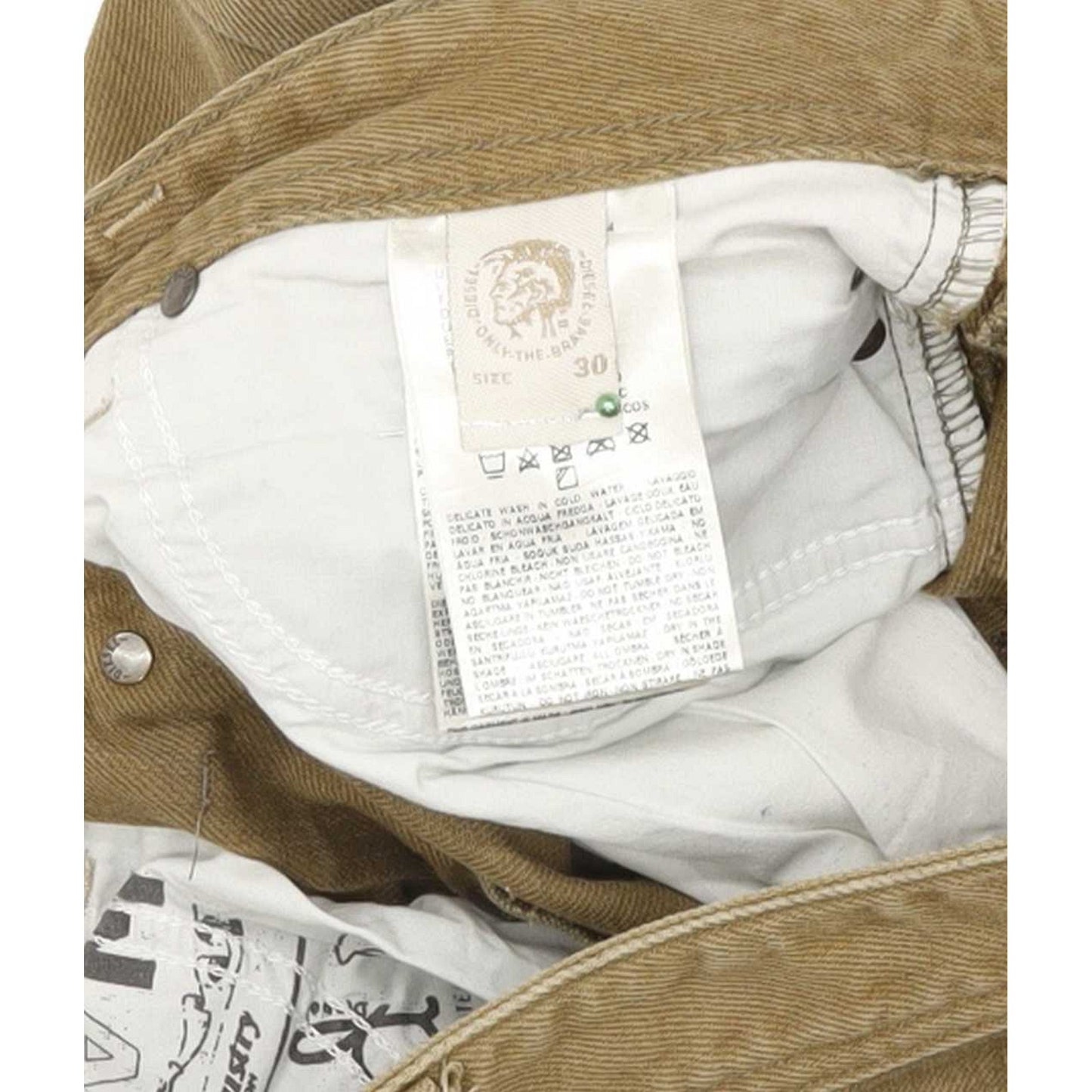 Diesel Darron Men Beige Tapered Slim Jeans W30 L31