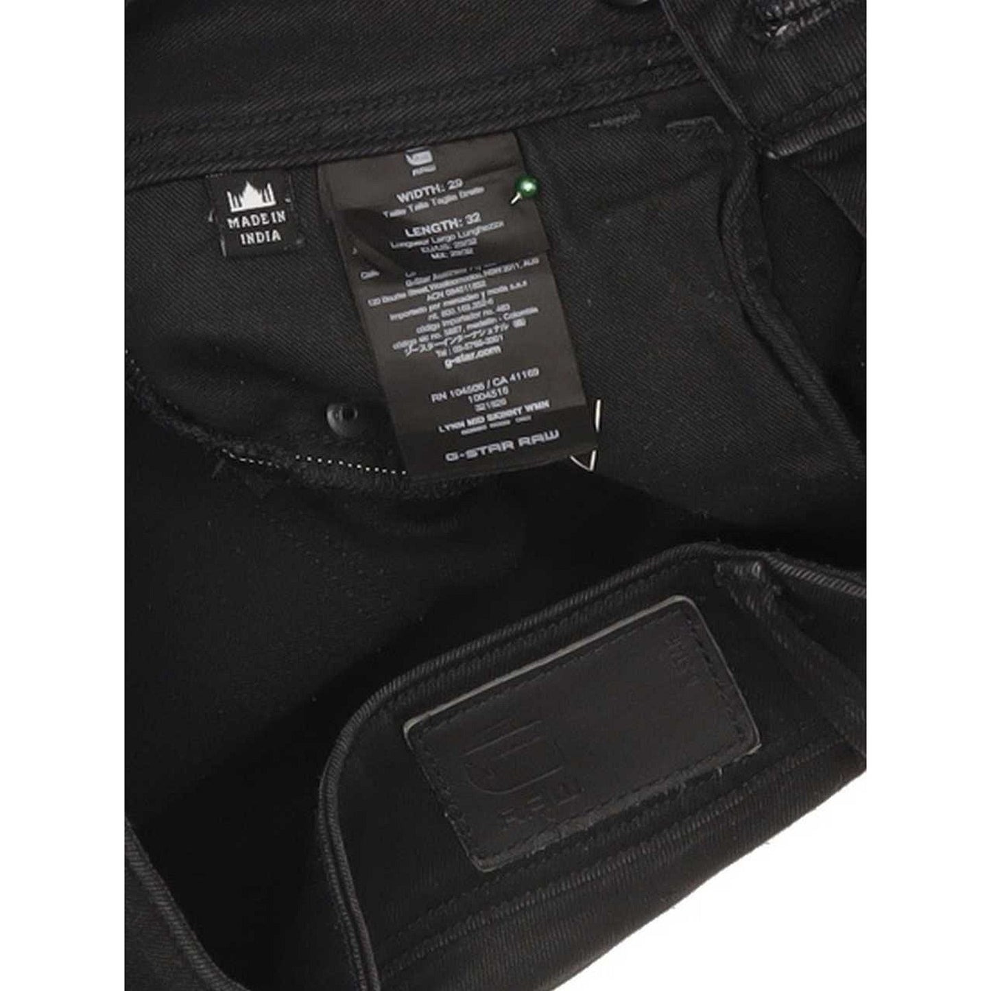 G-Star Lynn Mid Women Black Skinny Slim Stretch Jeans W29 L32