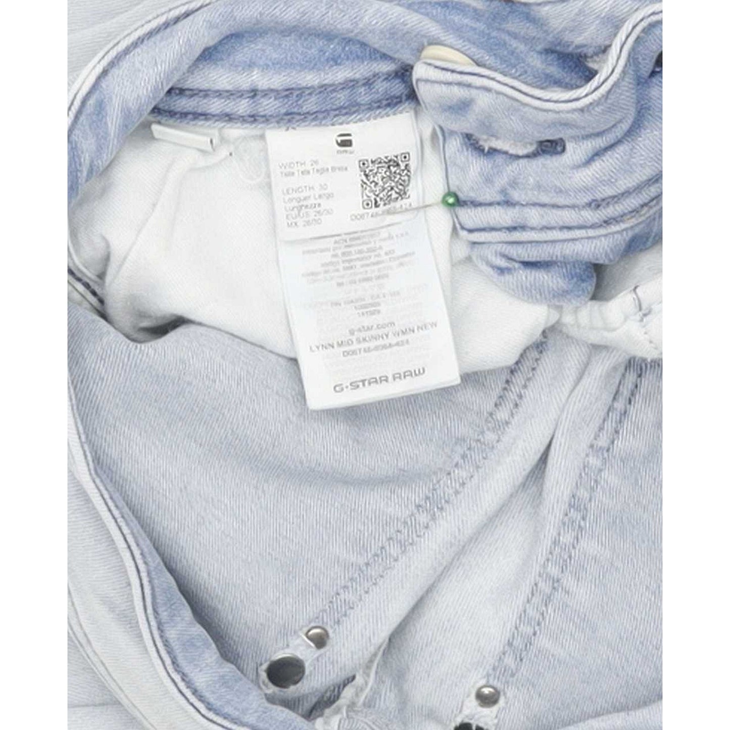 G-Star Lynn Mid Women Blue Skinny Slim Stretch Jeans W26 L29