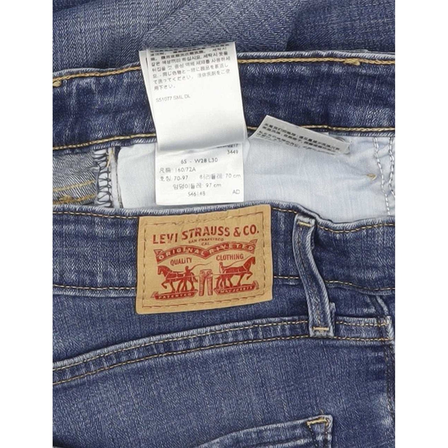 Levi's Mid Rise Women Blue Skinny Slim Stretch Jeans W28 L30