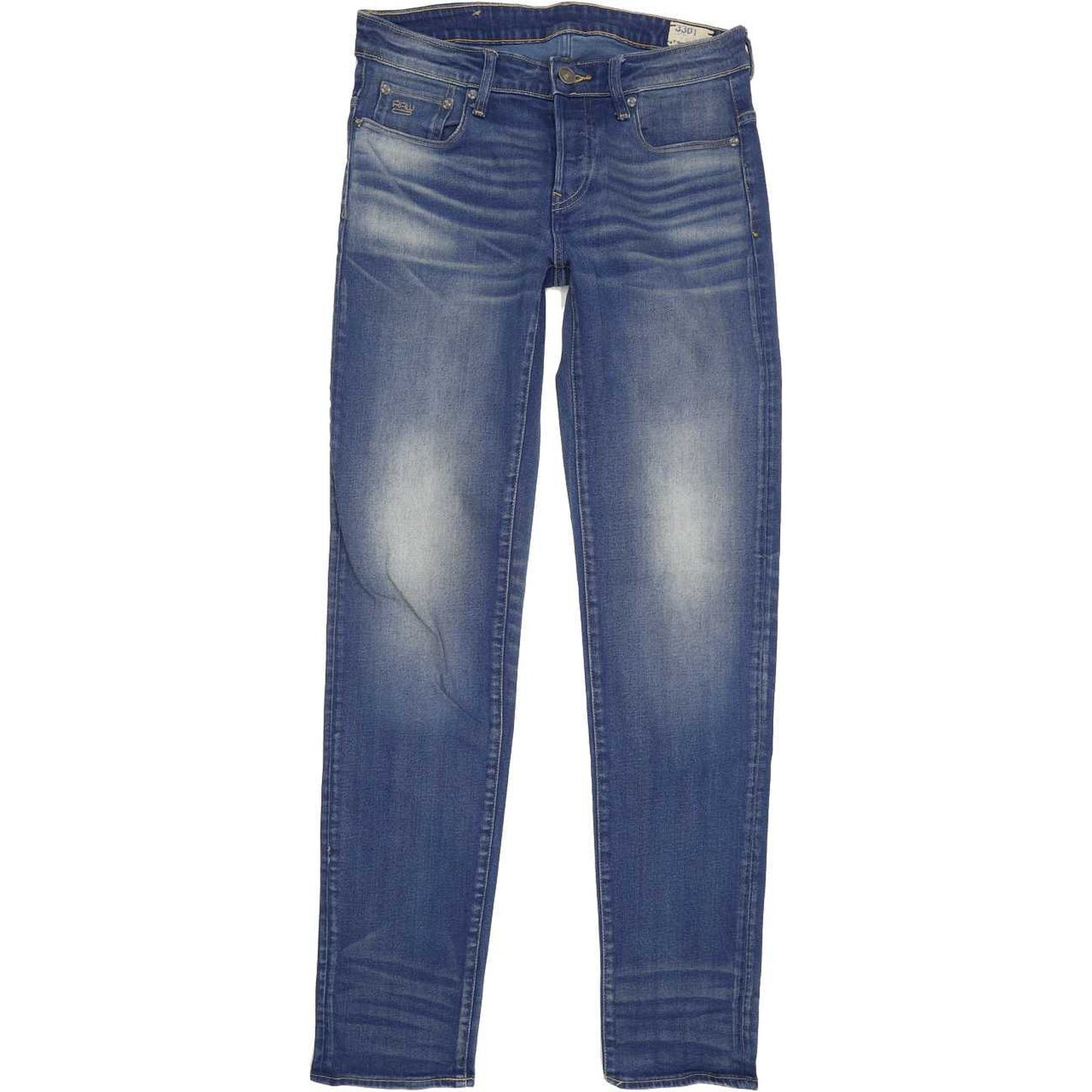 G-Star 3301 Men Blue Tapered Slim Stretch Jeans W29 L34