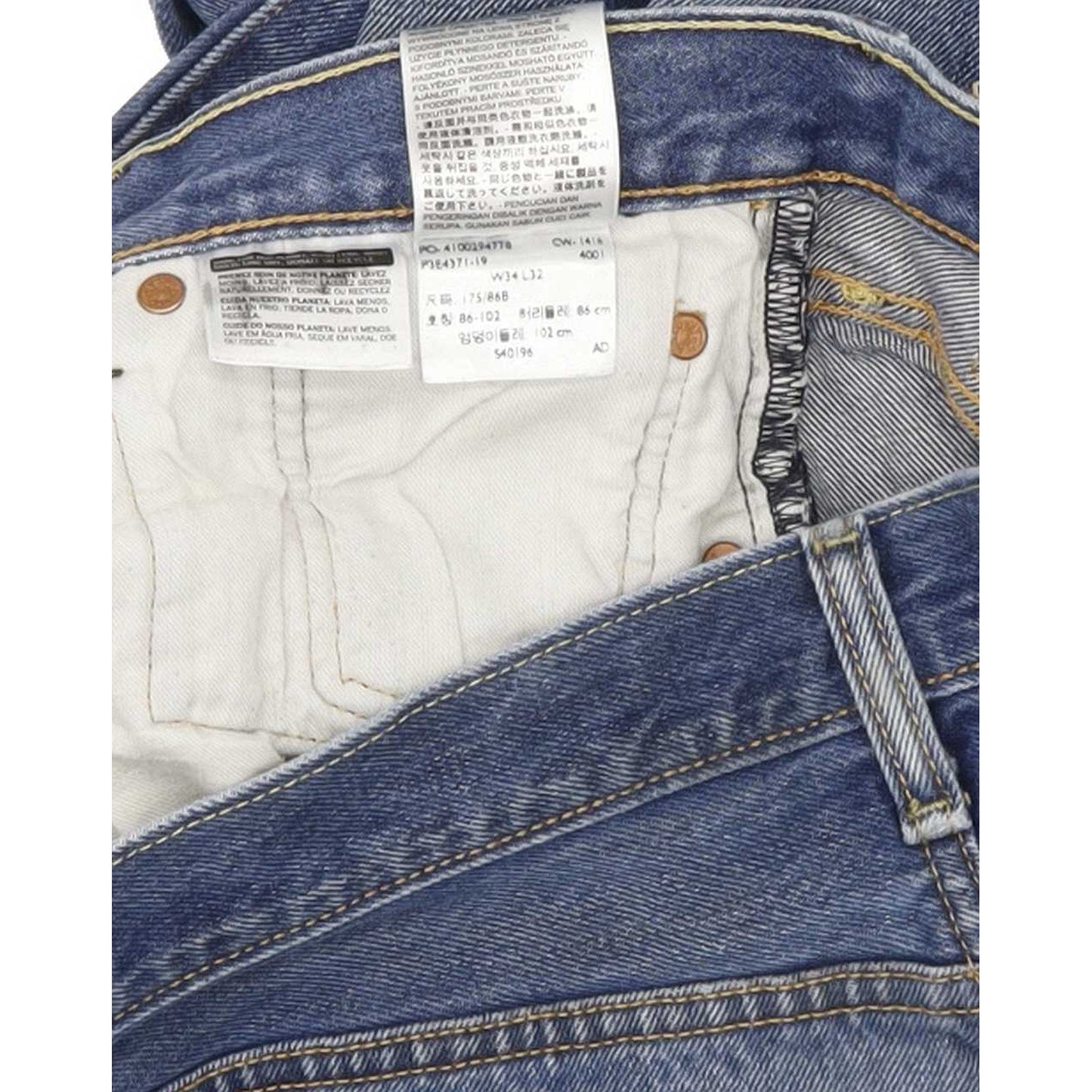 Levi's 501 Men Blue Straight Regular Jeans W34 L31
