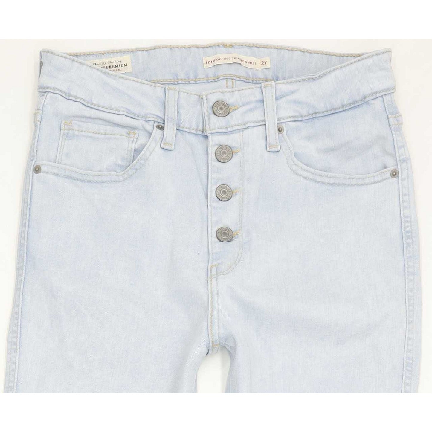 Levi's 721 High Rise Ankle Women Blue Skinny Stretch Jeans W27 L27