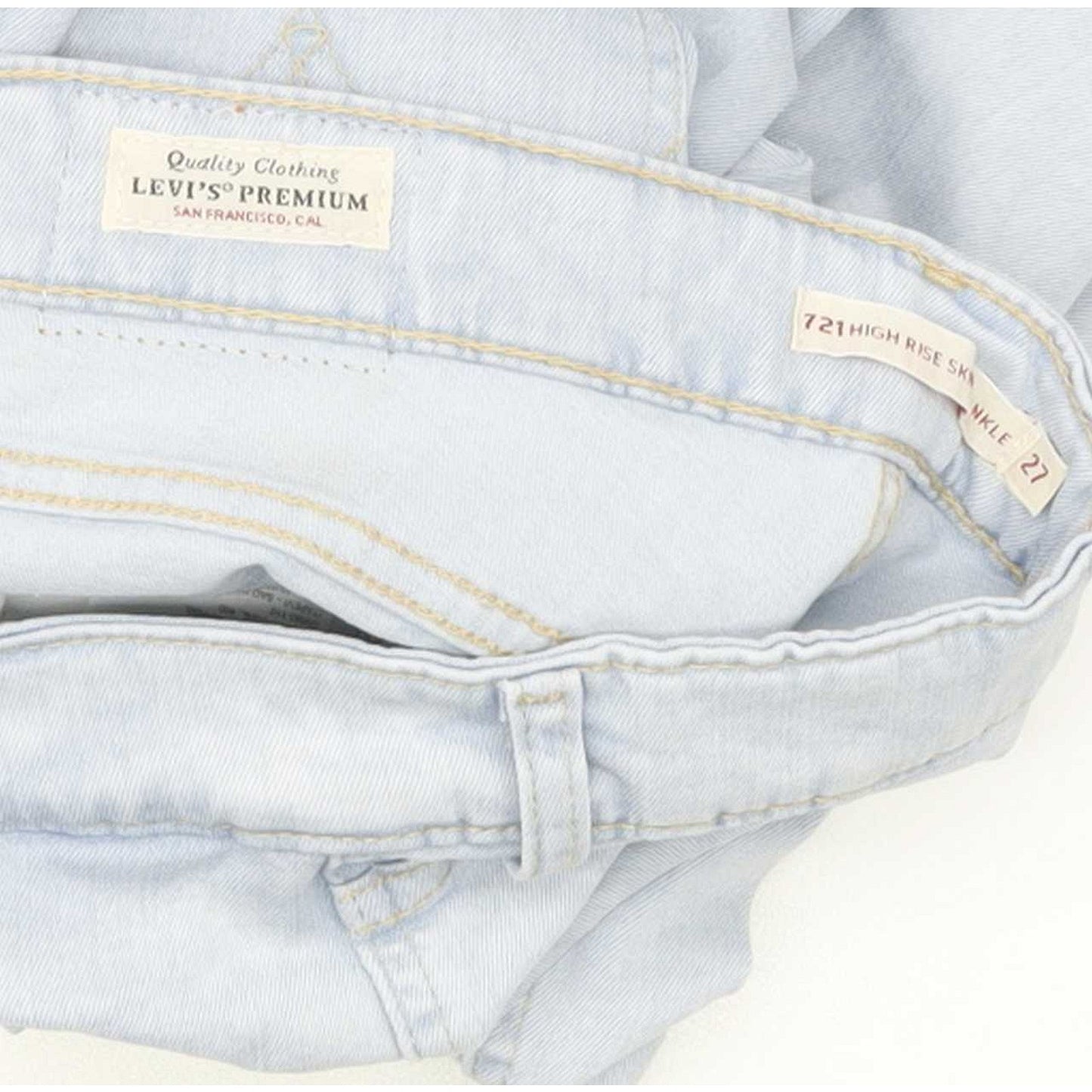 Levi's 721 High Rise Ankle Women Blue Skinny Stretch Jeans W27 L27