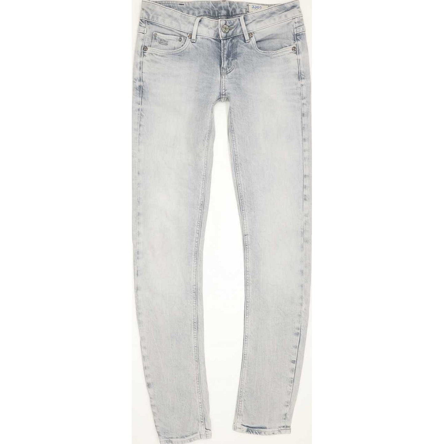 G-Star 3301 Women Grey Skinny Slim Stretch Jeans W28 L32