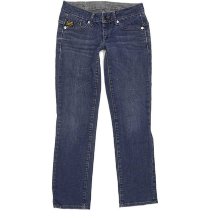 G-Star Midge Women Blue Straight Slim Stretch Jeans W28 L29