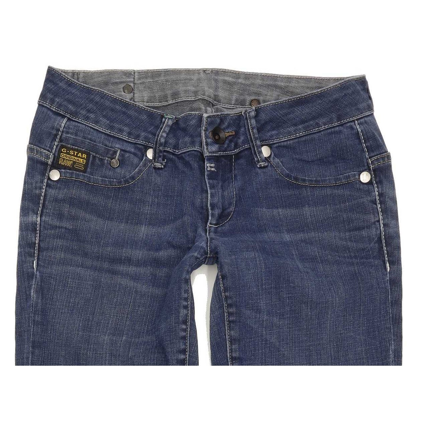 G-Star Midge Women Blue Straight Slim Stretch Jeans W28 L29