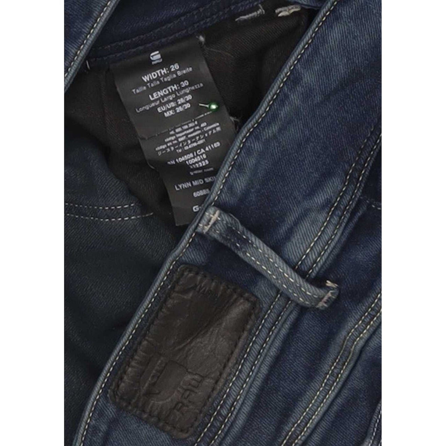 G-Star Lynn Mid Women Blue Skinny Slim Stretch Jeans W26 L30