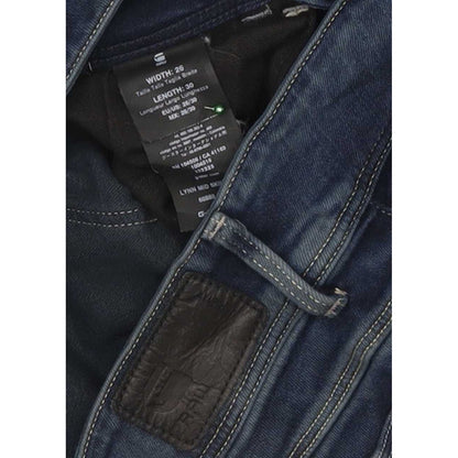 G-Star Lynn Mid Women Blue Skinny Slim Stretch Jeans W26 L30