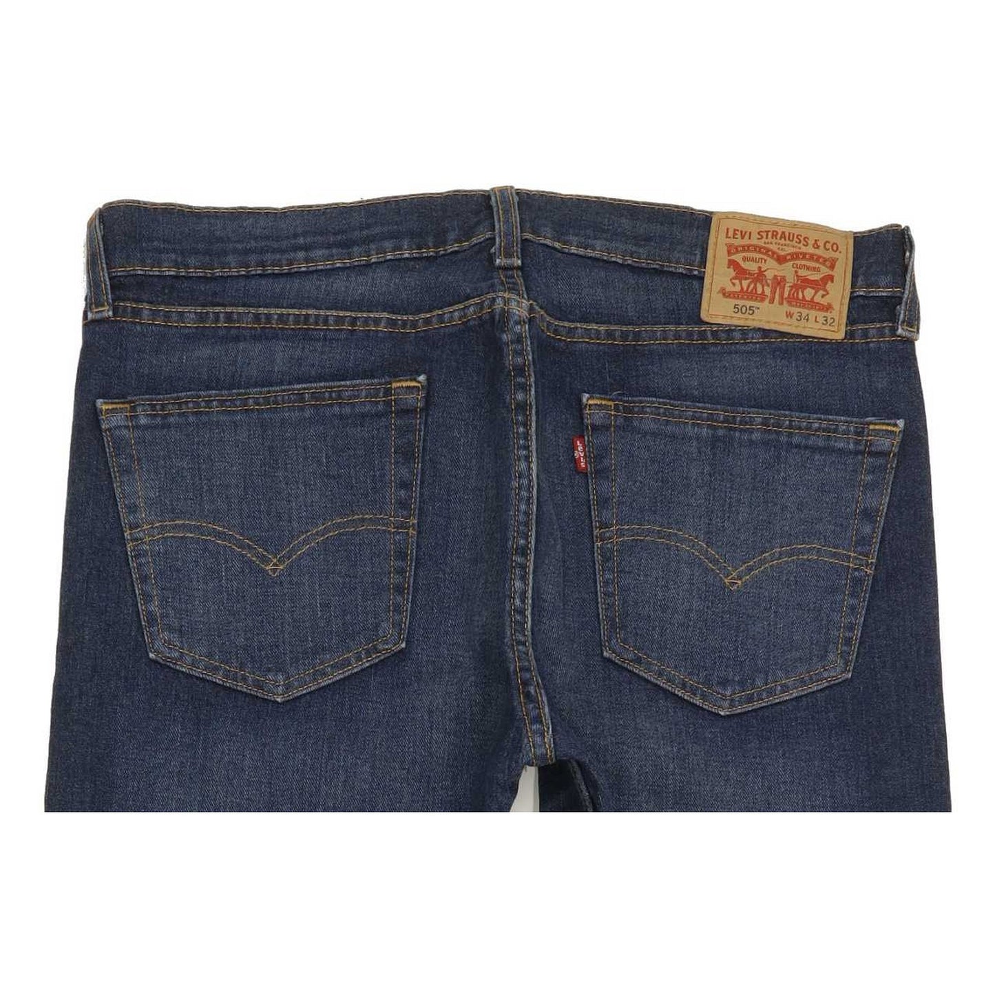 Levi's 505 Men Blue Straight Regular Stretch Jeans W35 L32
