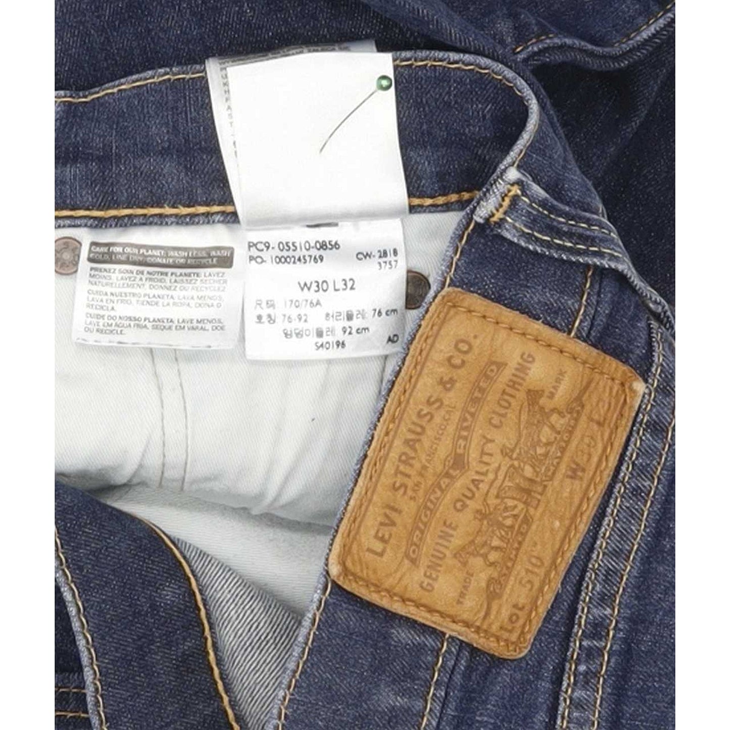 Levi's 510 Men Blue Skinny Slim Stretch Jeans W30 L29