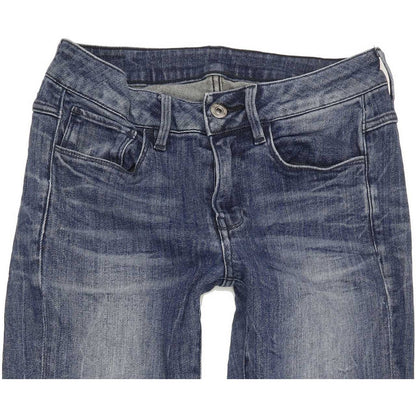 G-Star 3301 Deconst Mid Women Blue Skinny Slim Stretch Jeans W25 L29