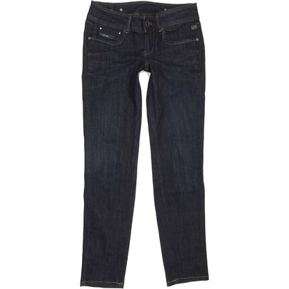 G-Star New Ford Women Blue Straight Slim Stretch Jeans W28 L30