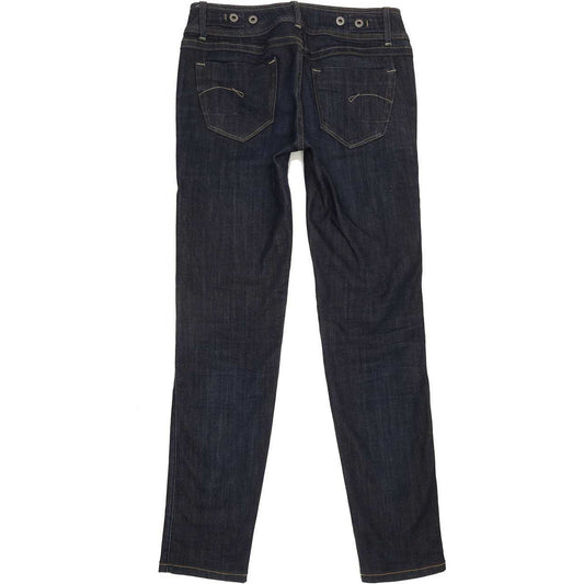 G-Star New Ford Women Blue Straight Slim Stretch Jeans W28 L30