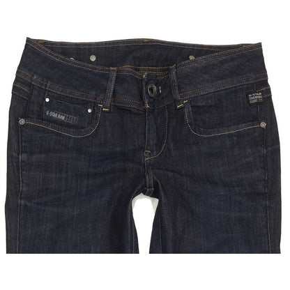 G-Star New Ford Women Blue Straight Slim Stretch Jeans W28 L30