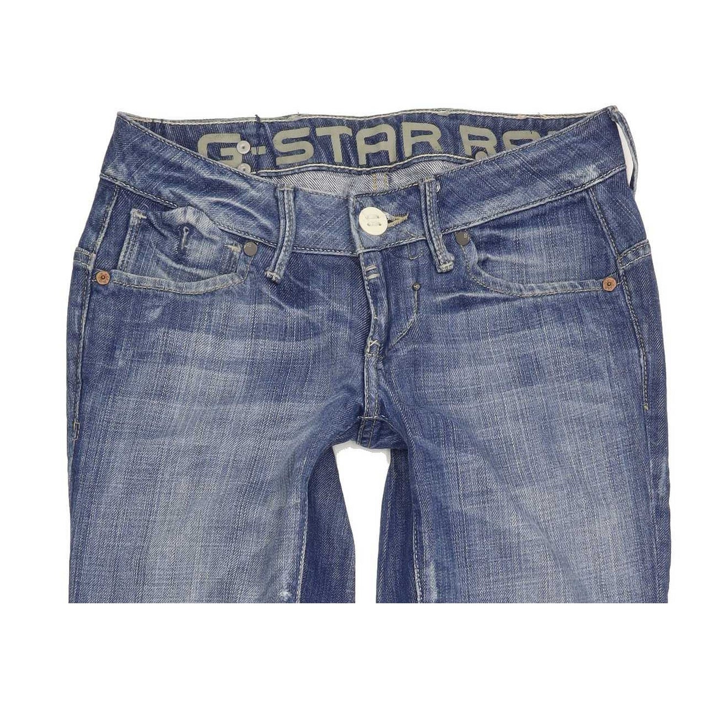 G-Star Corvet Women Blue Straight Slim Jeans W25 L32
