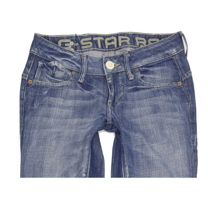 G-Star Corvet Women Blue Straight Slim Jeans W25 L32