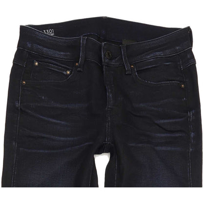G-Star 3301 High Women Navy Skinny Slim Stretch Jeans W26 L30