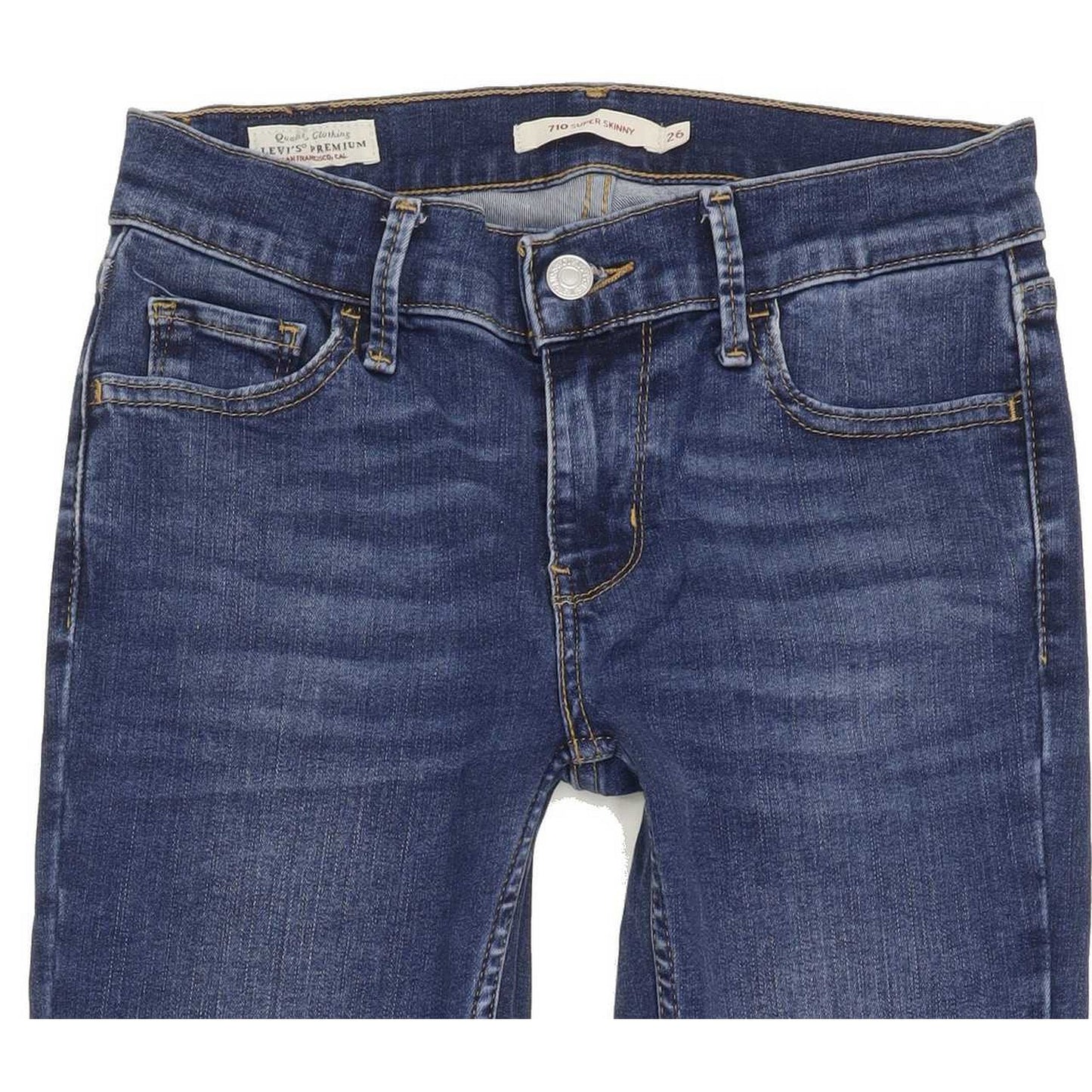 Levi's 710 Super Women Blue Skinny Slim Stretch Jeans W26 L27
