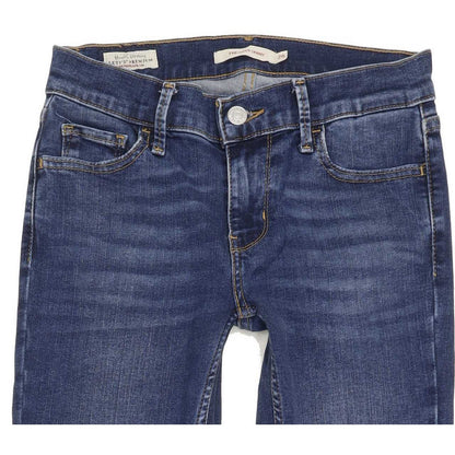 Levi's 710 Super Women Blue Skinny Slim Stretch Jeans W26 L27