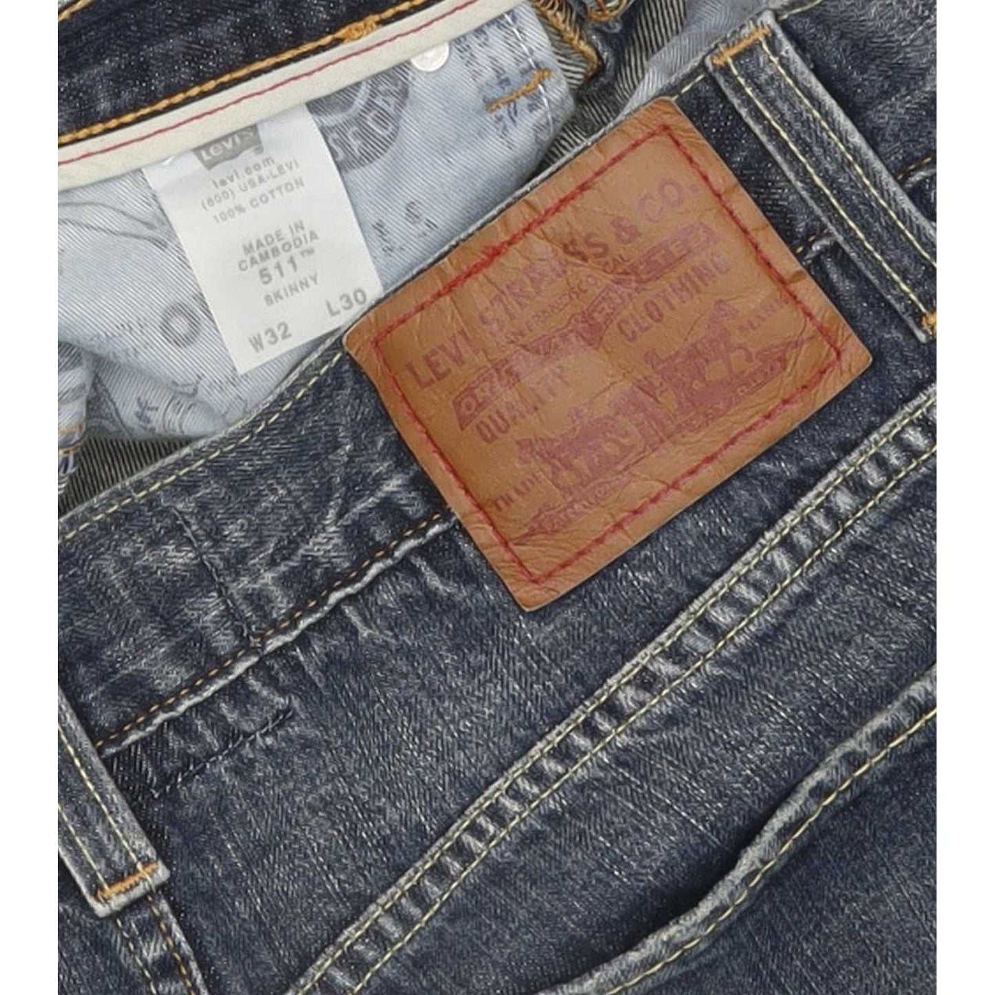 Levi's 511 Men Blue Straight Slim Jeans W32 L31