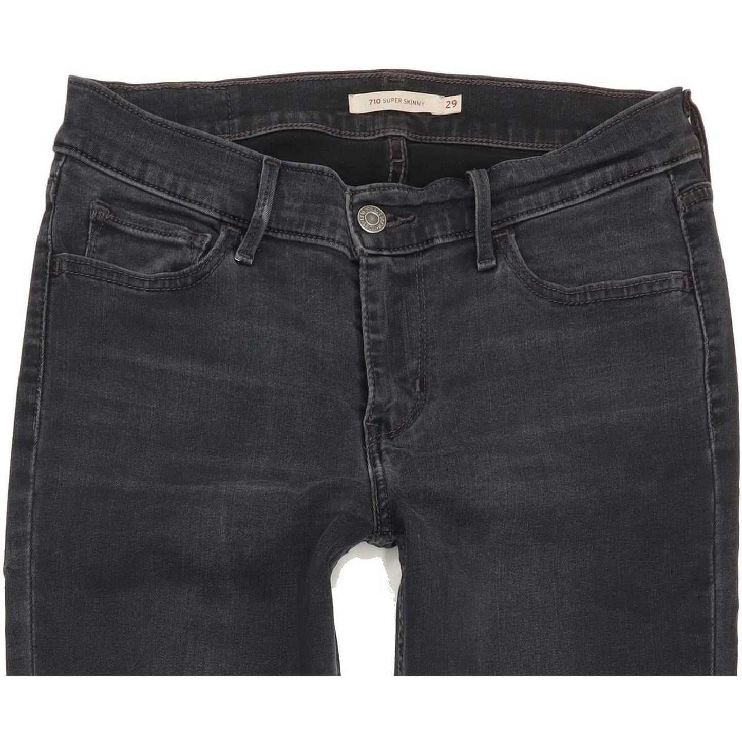 Levi's 710 Super Women Charcoal Skinny Slim Jeans W29 L31