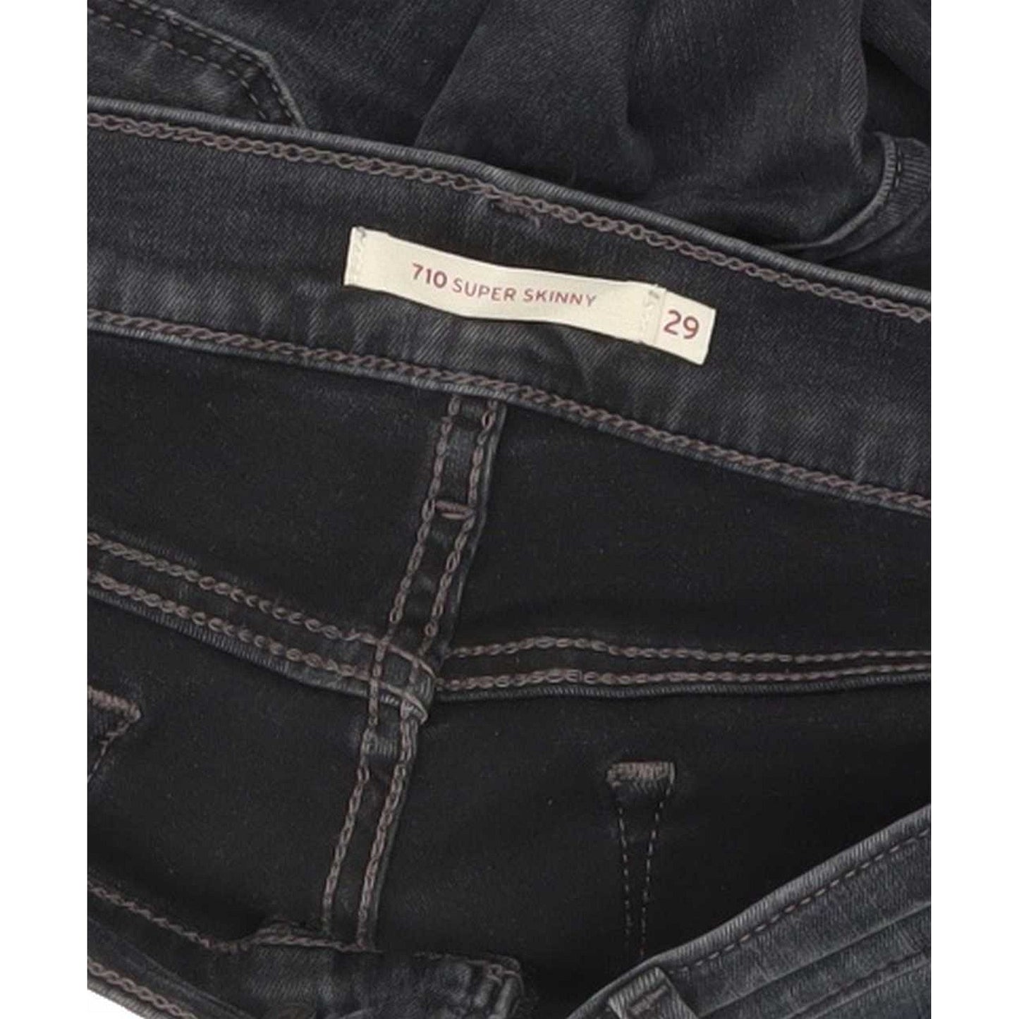 Levi's 710 Super Women Charcoal Skinny Slim Jeans W29 L31