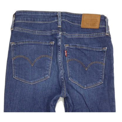 Levi's 712 High Rise Women Blue Skinny Slim Stretch Jeans W27 L29