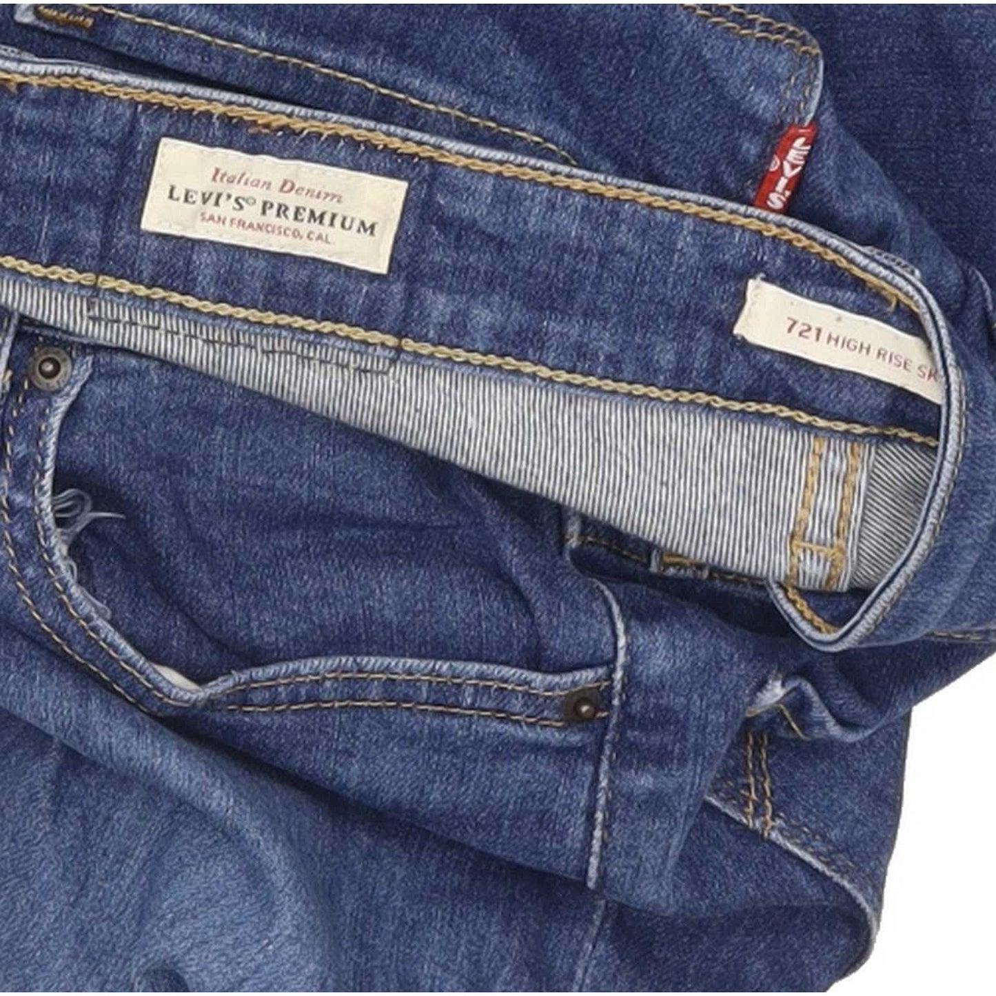 Levi's 712 High Rise Women Blue Skinny Slim Stretch Jeans W27 L29