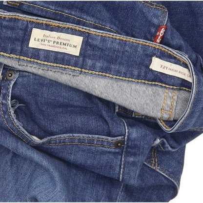 Levi's 712 High Rise Women Blue Skinny Slim Stretch Jeans W27 L29
