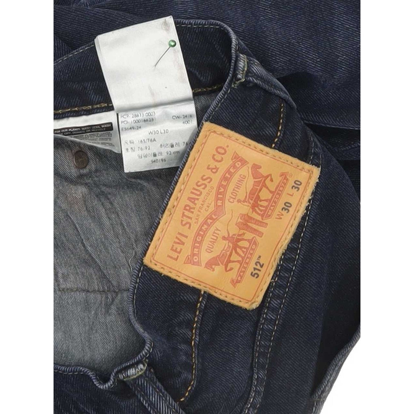 Levi's 512 Men Blue Tapered Slim Stretch Jeans W31 L29