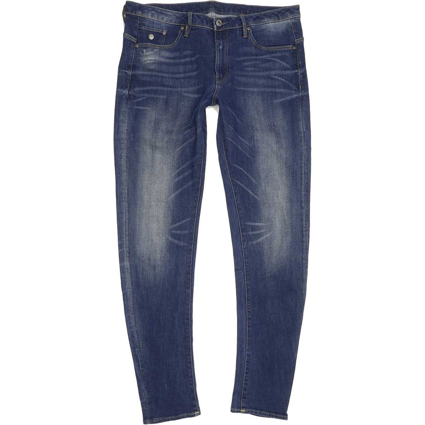 G-Star Type C 3D Women Blue Straight Loose Boyfriend Stretch Jeans W29 L34