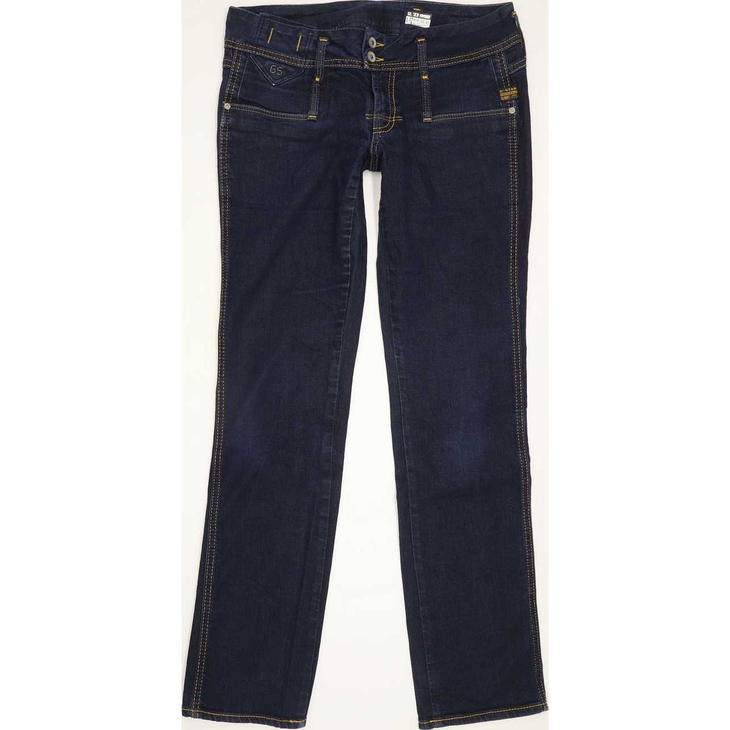 G-Star New Cube Women Blue Straight Slim Stretch Jeans W30 L31