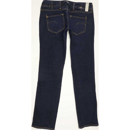 G-Star New Cube Women Blue Straight Slim Stretch Jeans W30 L31