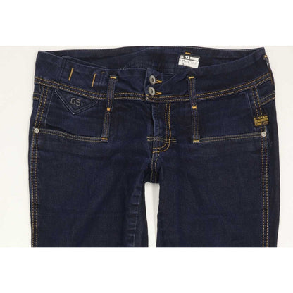 G-Star New Cube Women Blue Straight Slim Stretch Jeans W30 L31