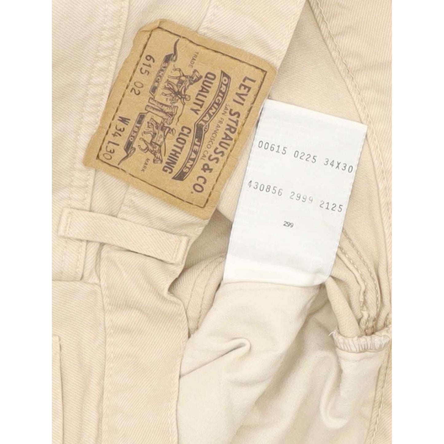 Levi's 615 Men Beige Straight Regular Jeans W34 L30