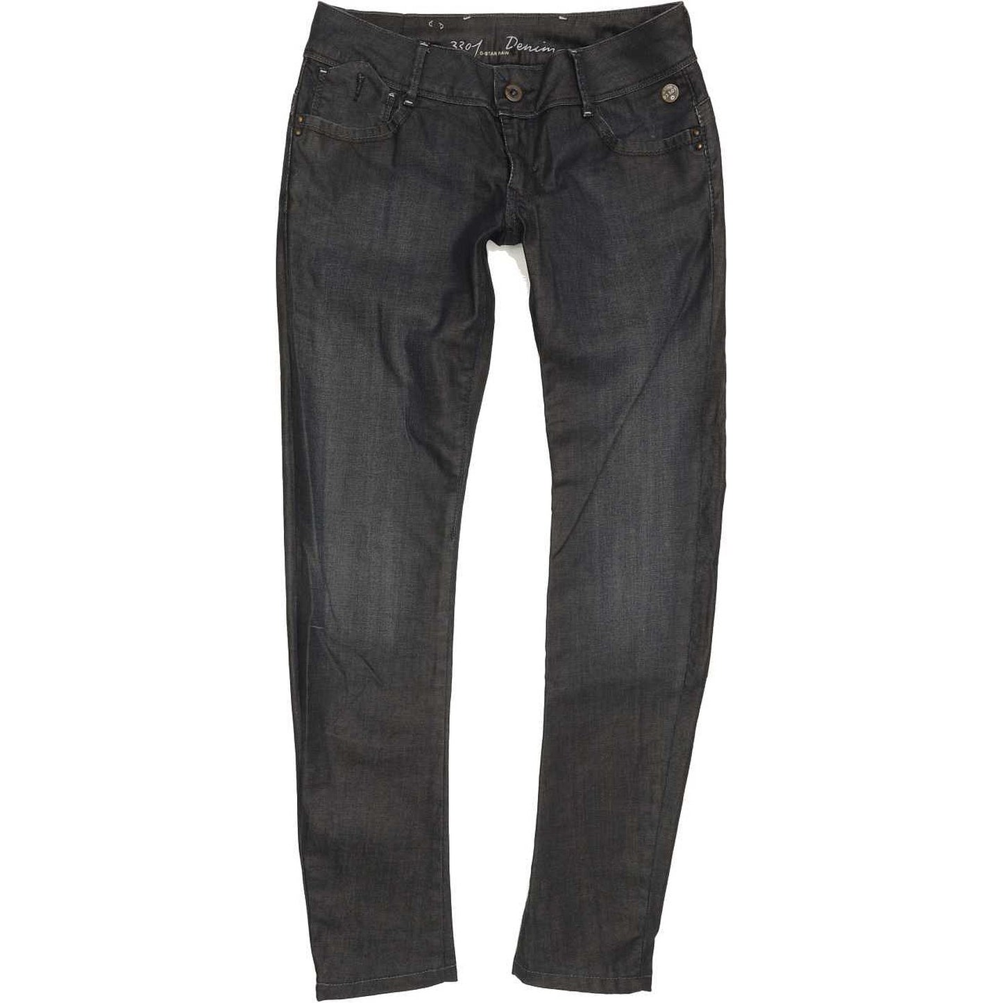G-Star 3301 Women Navy Straight Slim Jeans W30 L31