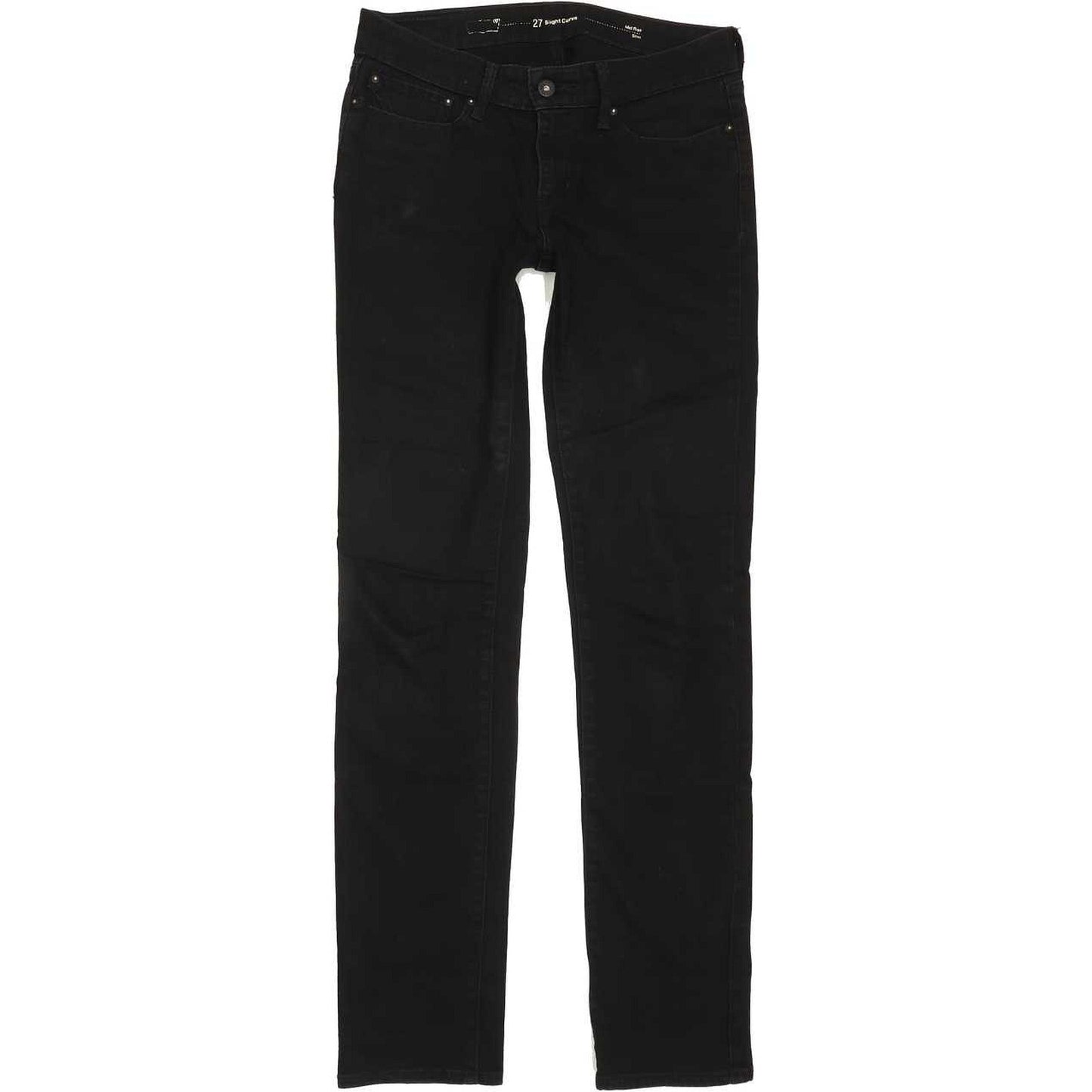 Levi's Slight Curve Women Black Straight Slim Stretch Jeans W27 L32