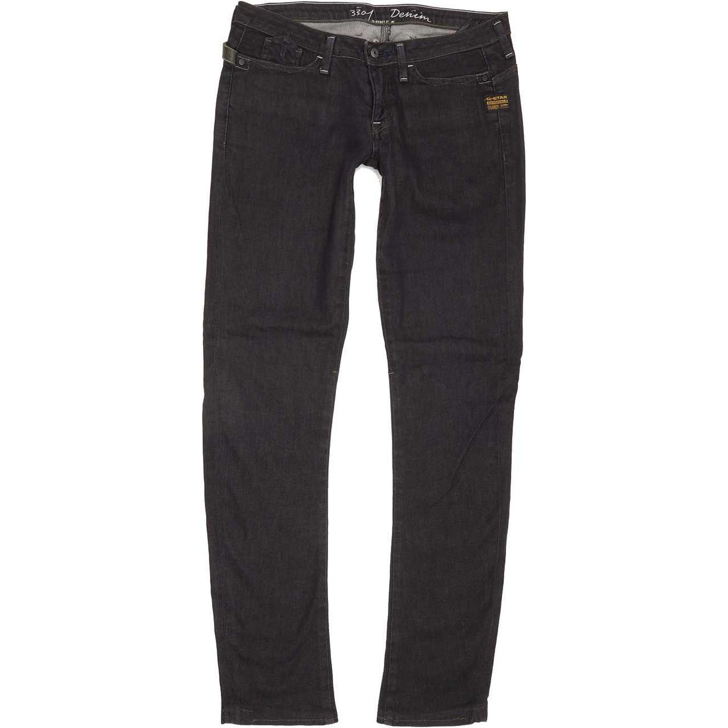 G-Star Women Navy Straight Slim Jeans W28 L31