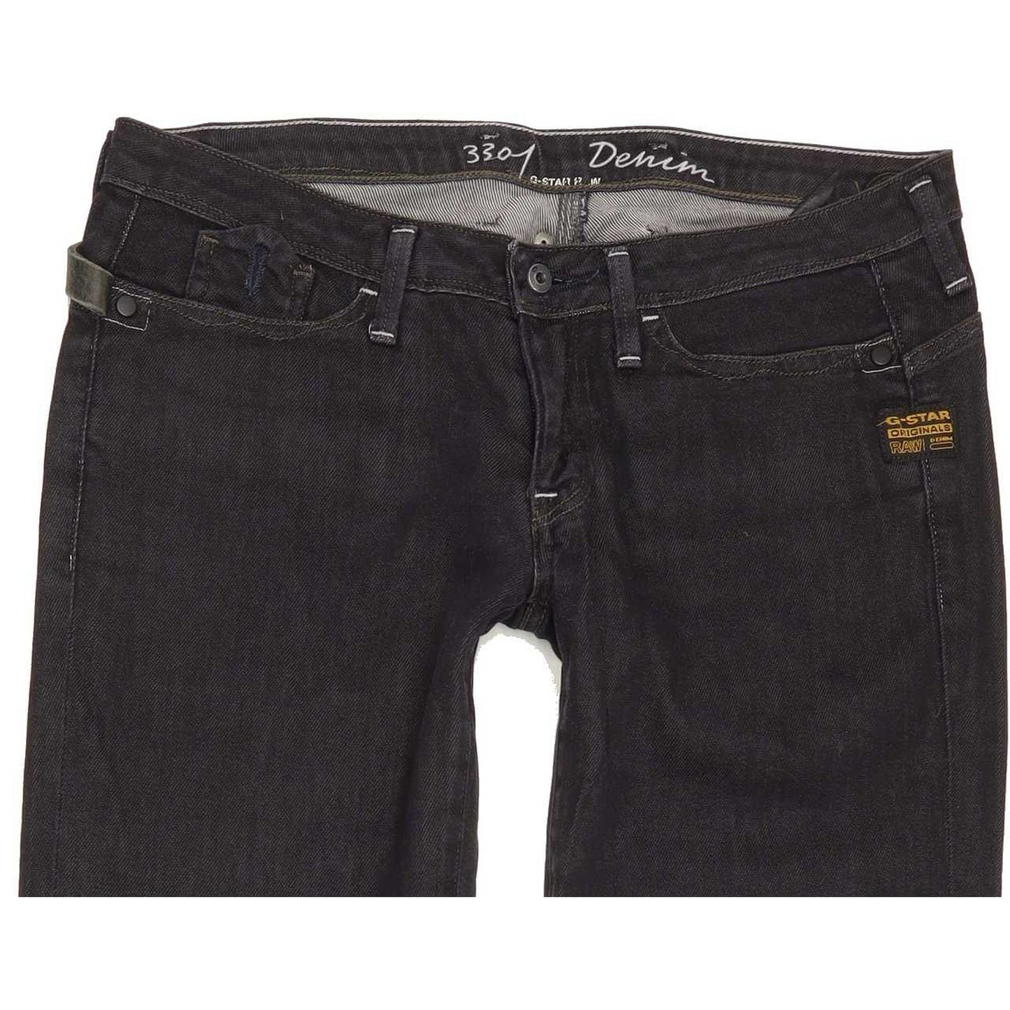 G-Star Women Navy Straight Slim Jeans W28 L31