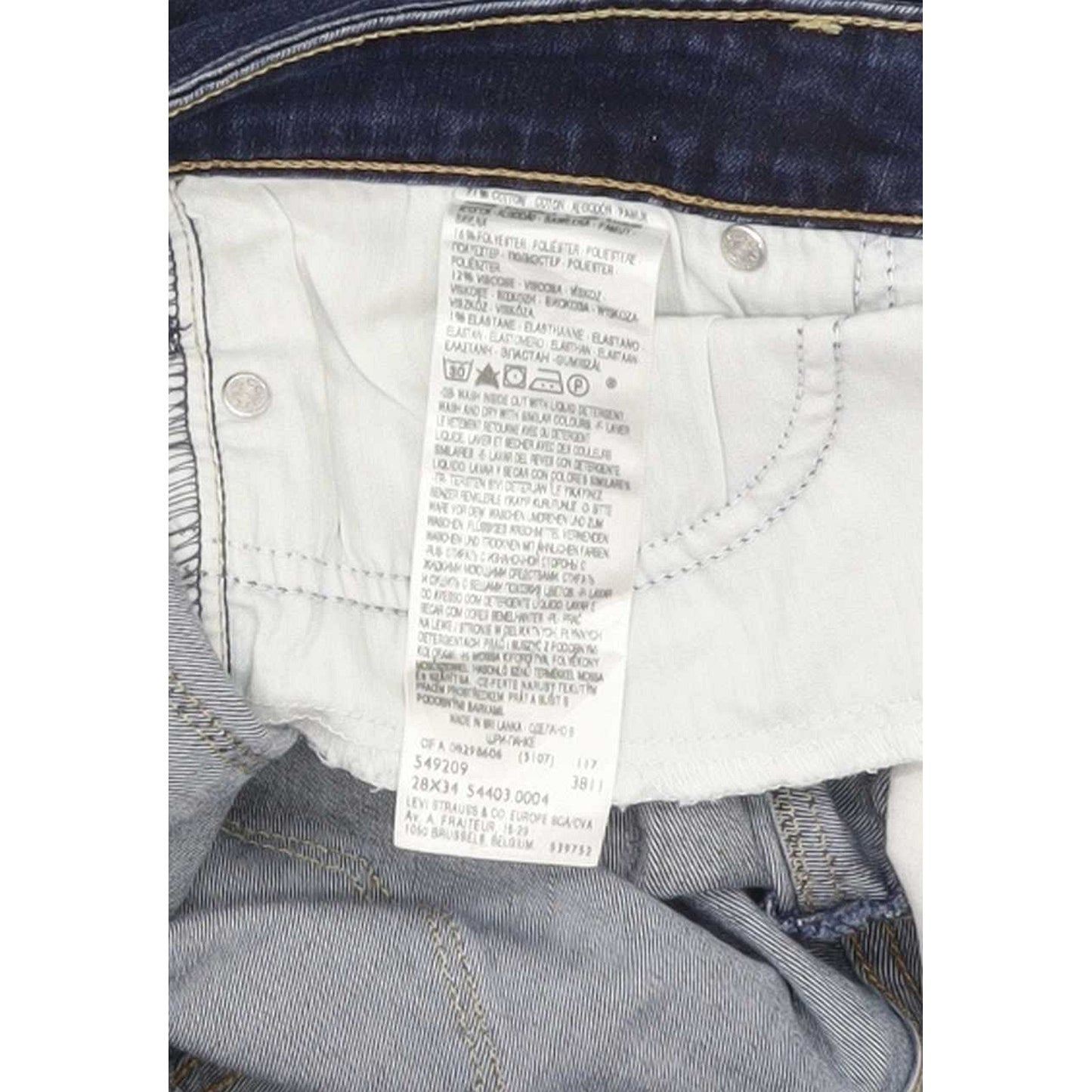 Levi's Women Blue Skinny Slim Stretch Jeans W28 L28