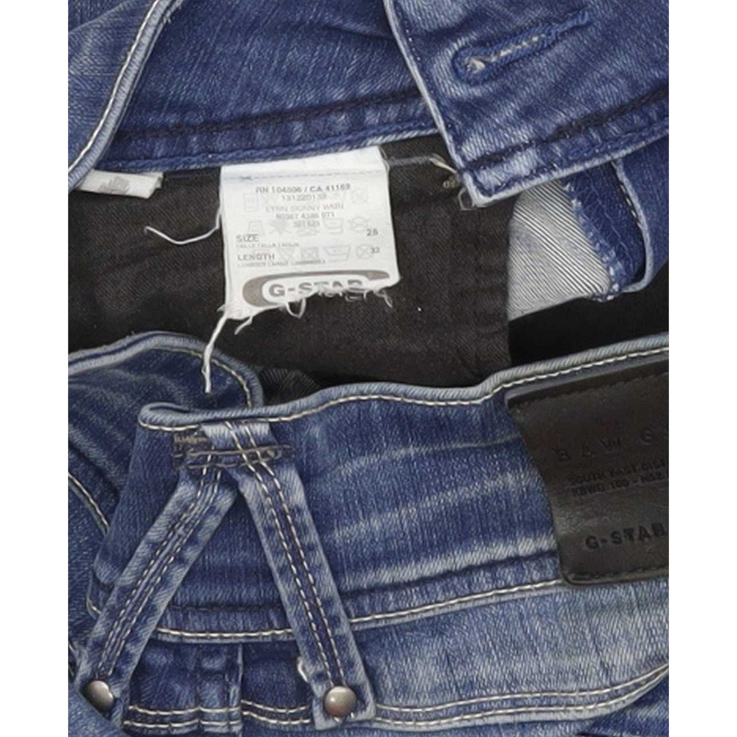 G-Star Lynn Women Blue Skinny Slim Stretch Jeans W28 L32