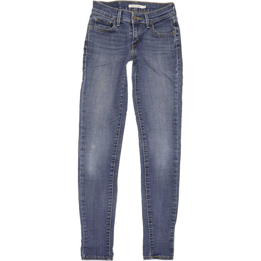 Levi's 710 Super Women Blue Skinny Slim Jeans W24 L29