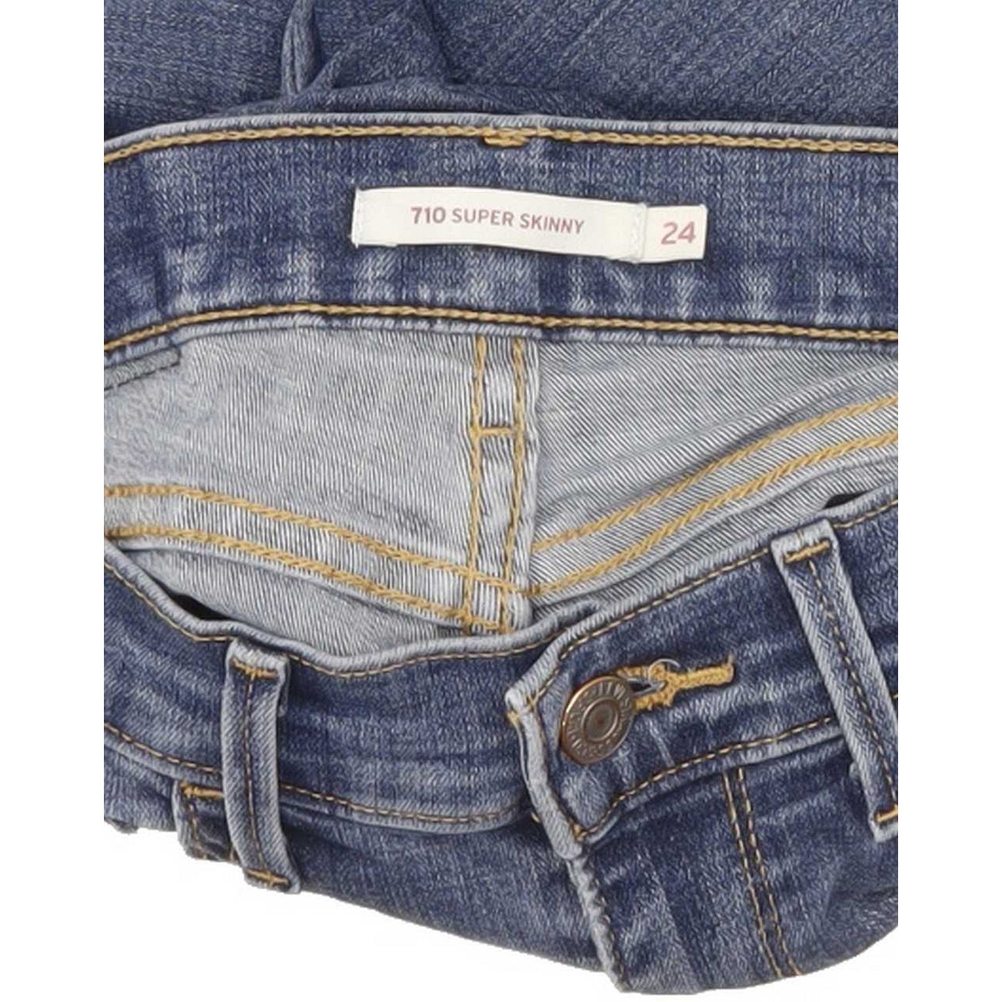 Levi's 710 Super Women Blue Skinny Slim Jeans W24 L29