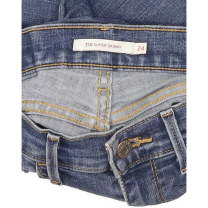 Levi's 710 Super Women Blue Skinny Slim Jeans W24 L29