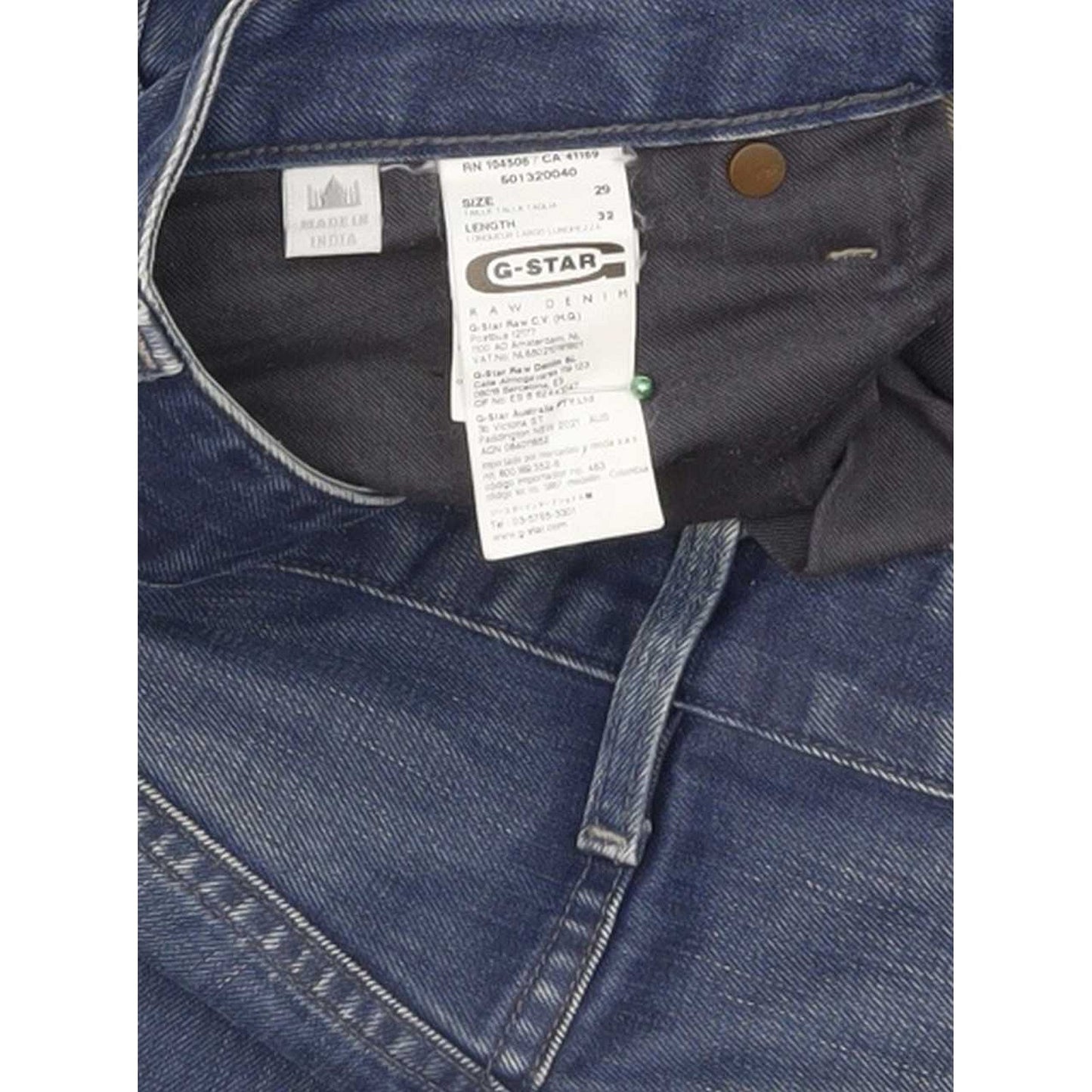 G-Star Morris Low Men Blue Straight Slim Jeans W29 L31